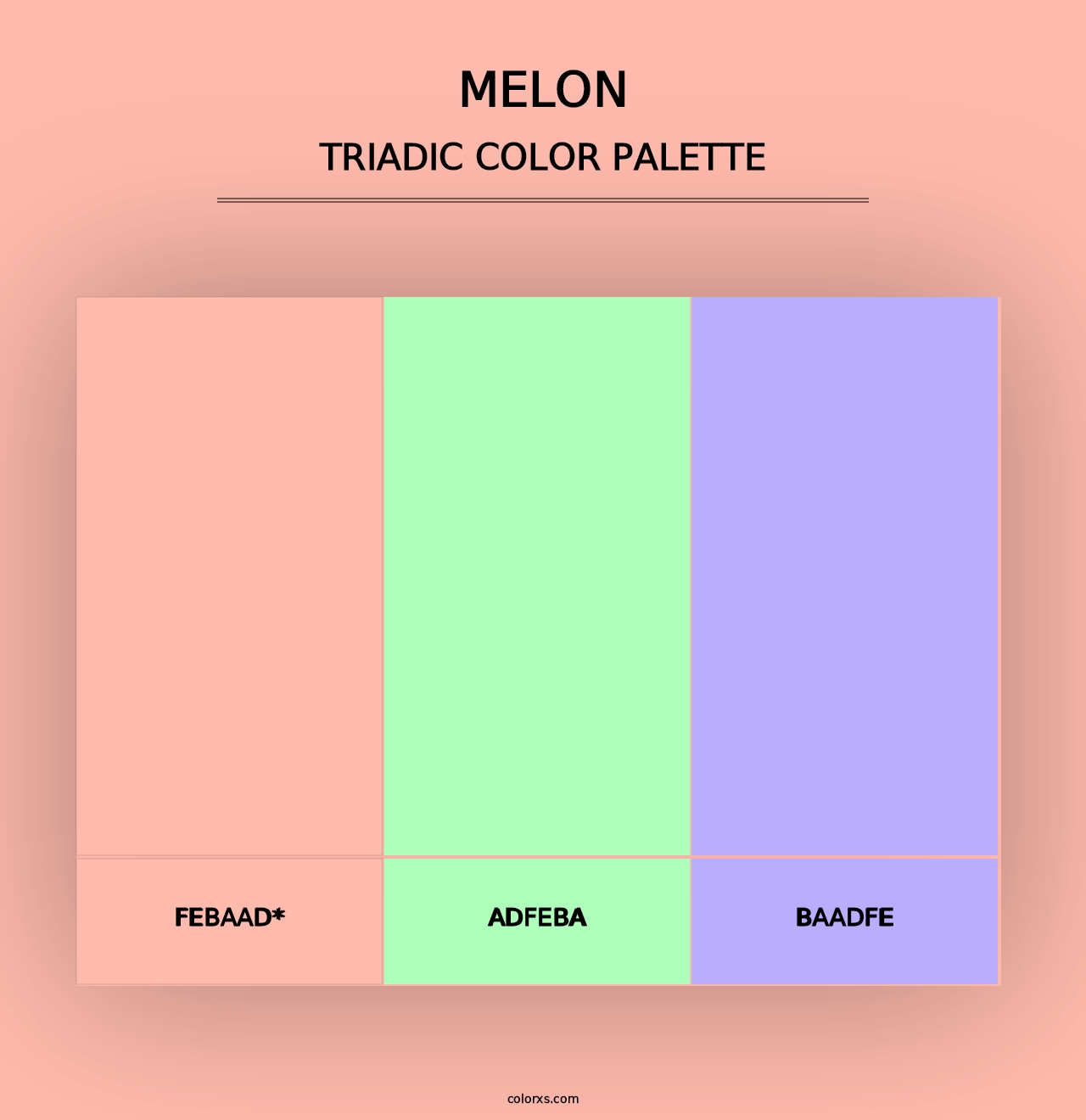 Melon - Triadic Color Palette