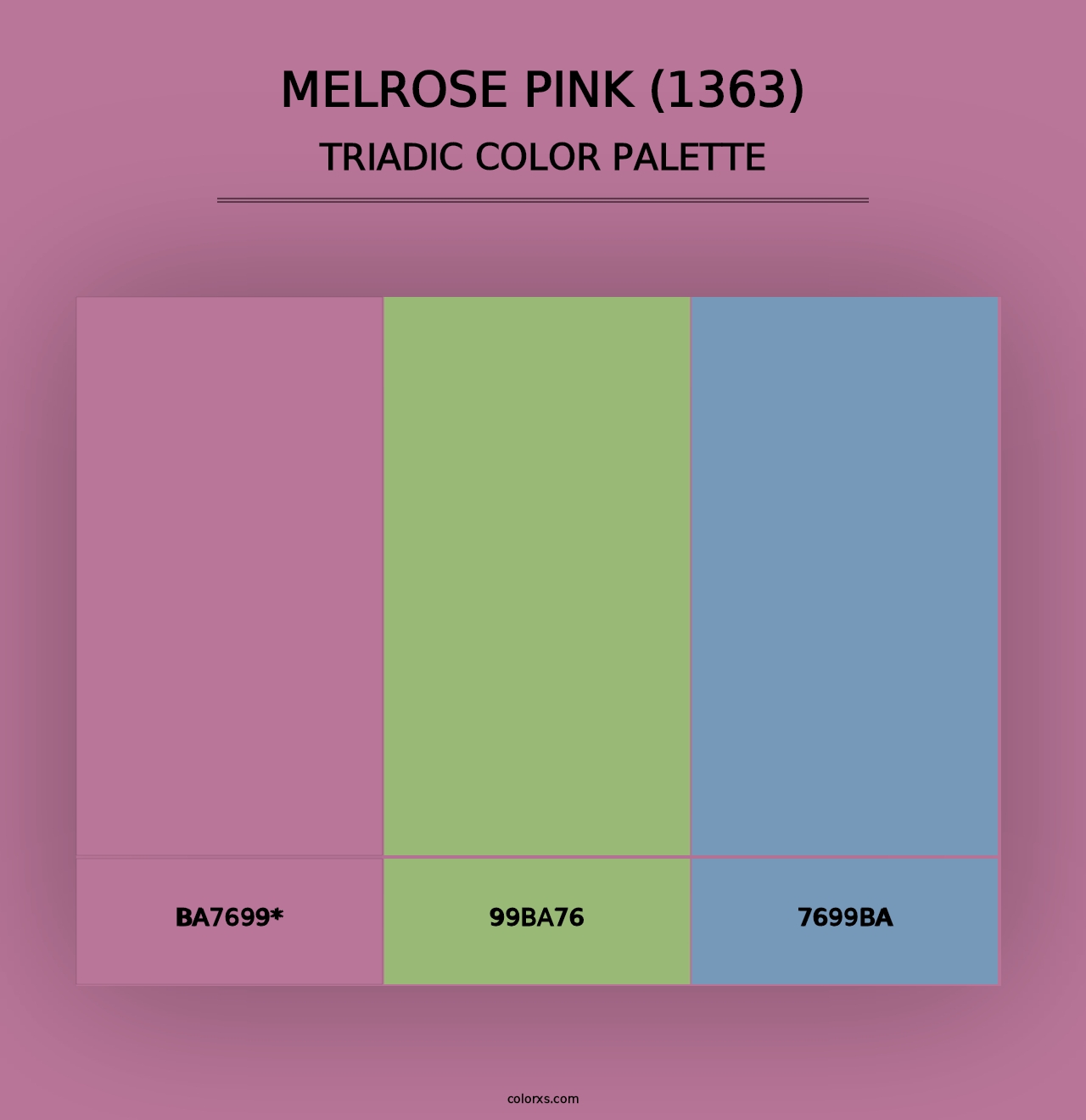 Melrose Pink (1363) - Triadic Color Palette