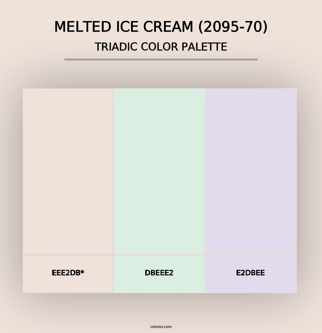 Melted Ice Cream (2095-70) - Triadic Color Palette