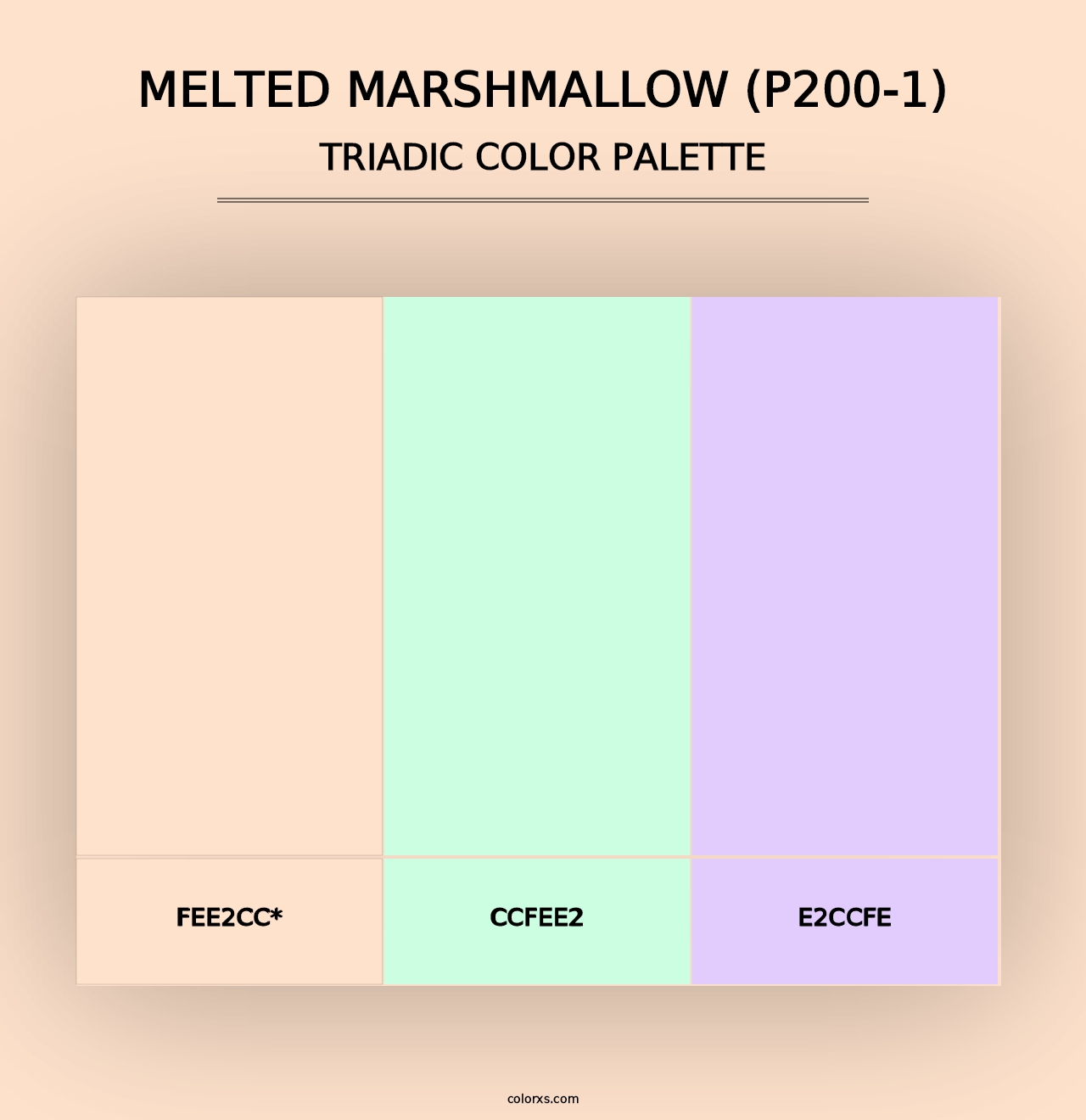 Melted Marshmallow (P200-1) - Triadic Color Palette