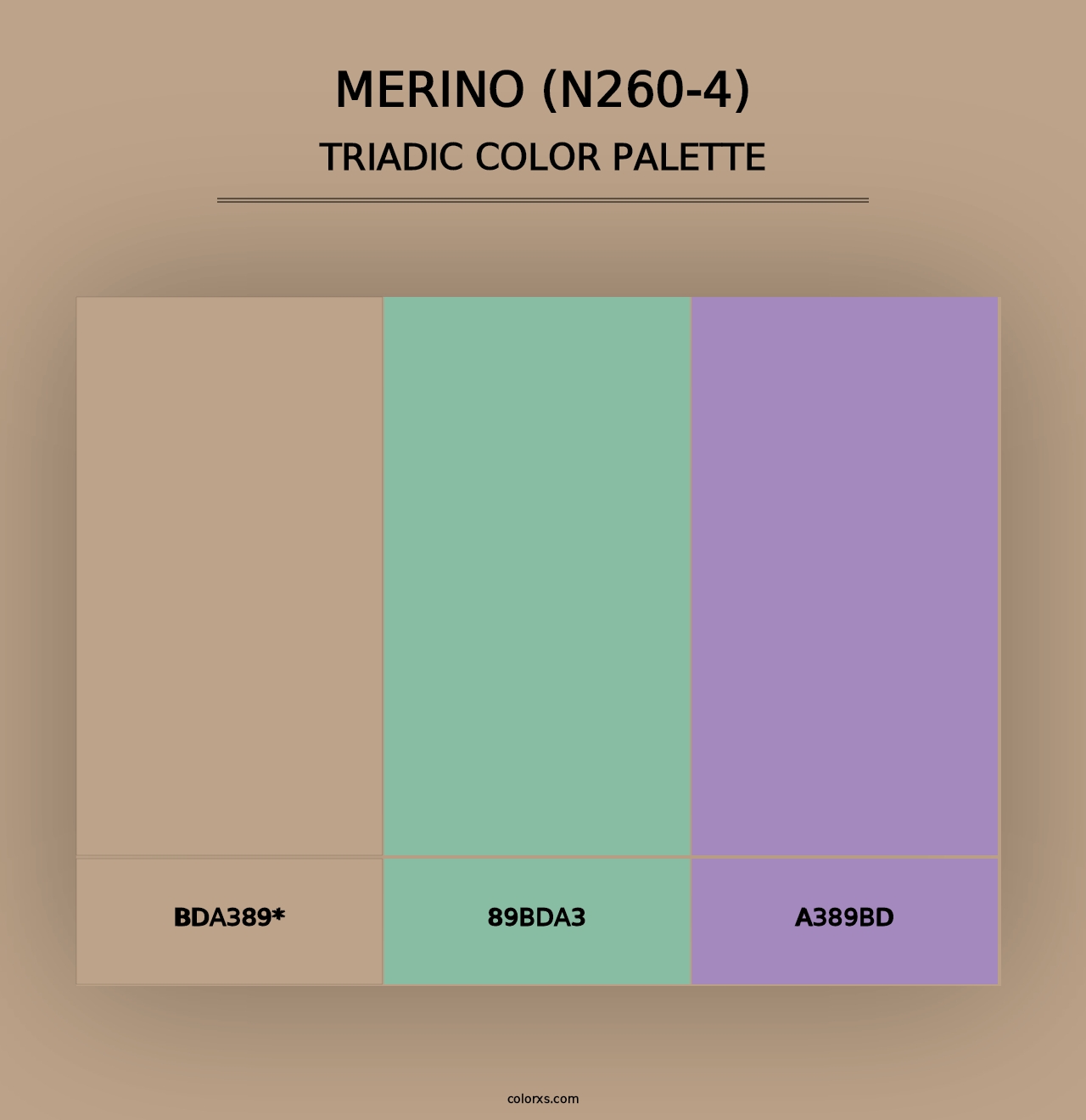 Merino (N260-4) - Triadic Color Palette