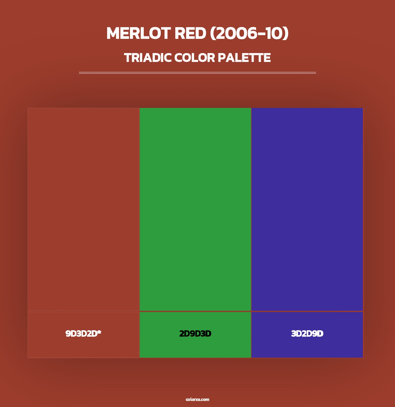 Merlot Red (2006-10) - Triadic Color Palette