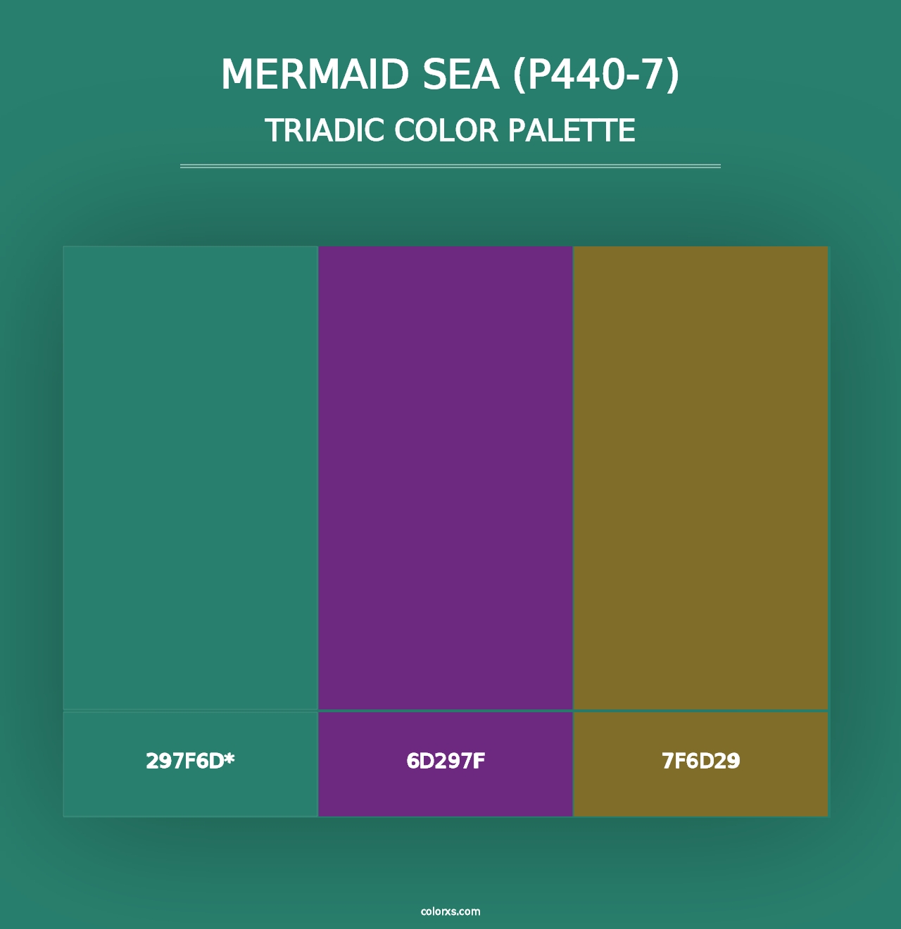 Mermaid Sea (P440-7) - Triadic Color Palette