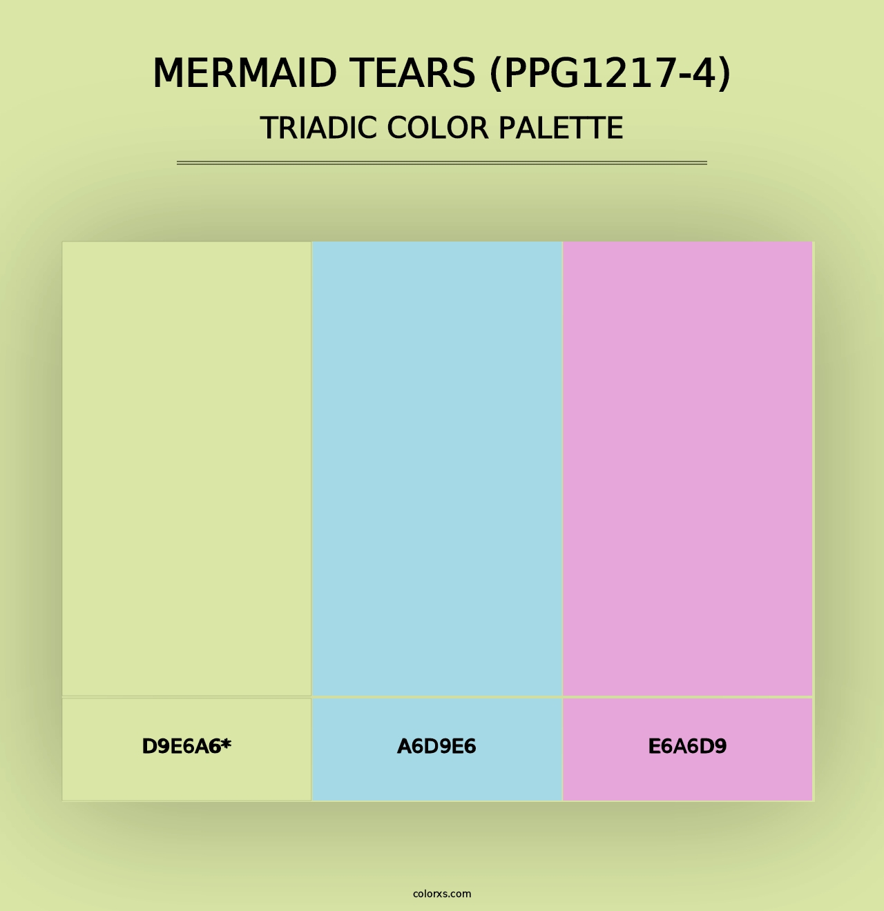 Mermaid Tears (PPG1217-4) - Triadic Color Palette