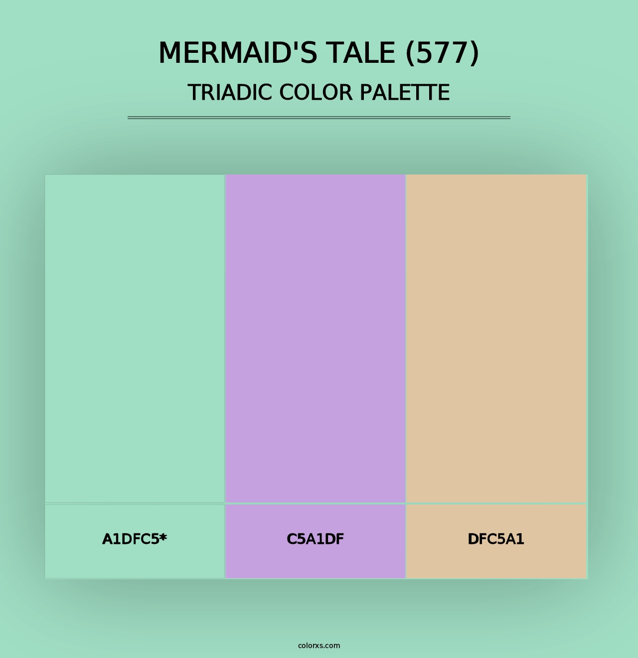 Mermaid's Tale (577) - Triadic Color Palette