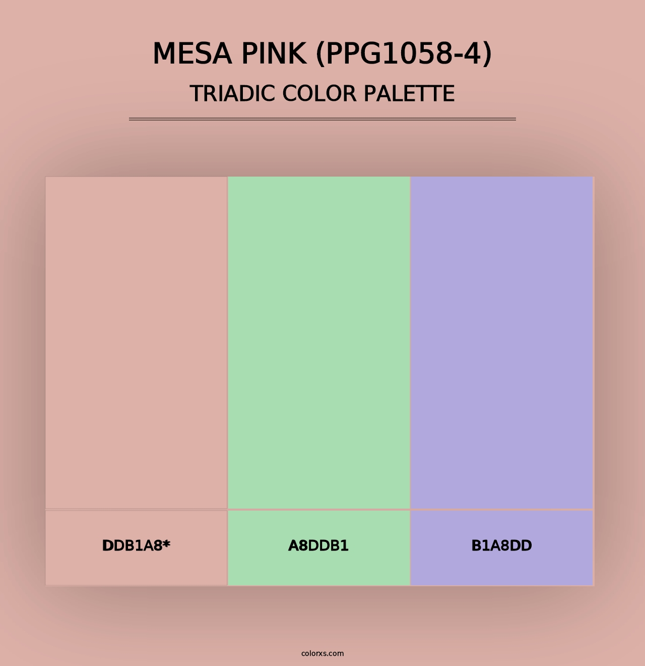 Mesa Pink (PPG1058-4) - Triadic Color Palette