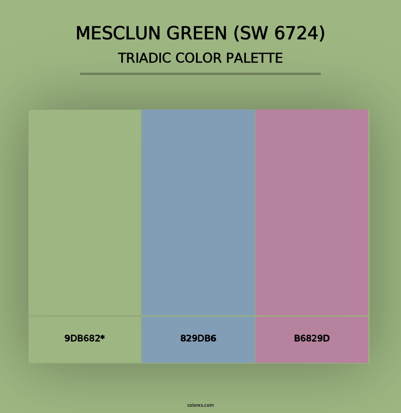 Mesclun Green (SW 6724) - Triadic Color Palette