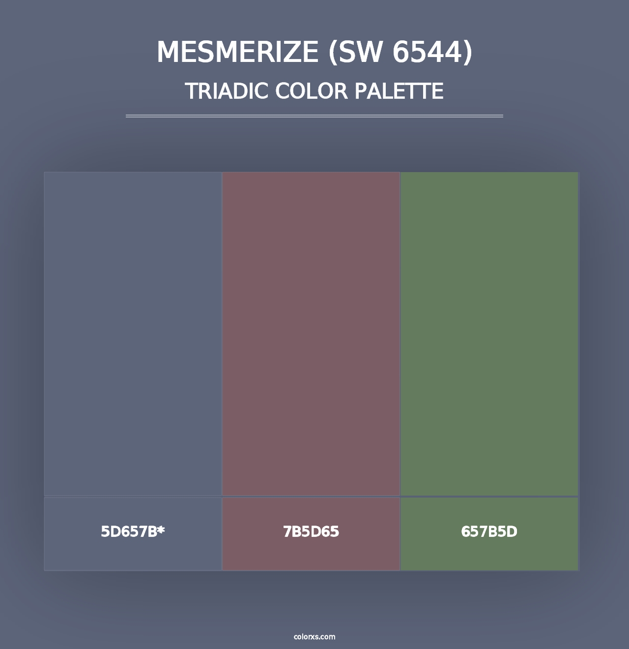 Mesmerize (SW 6544) - Triadic Color Palette