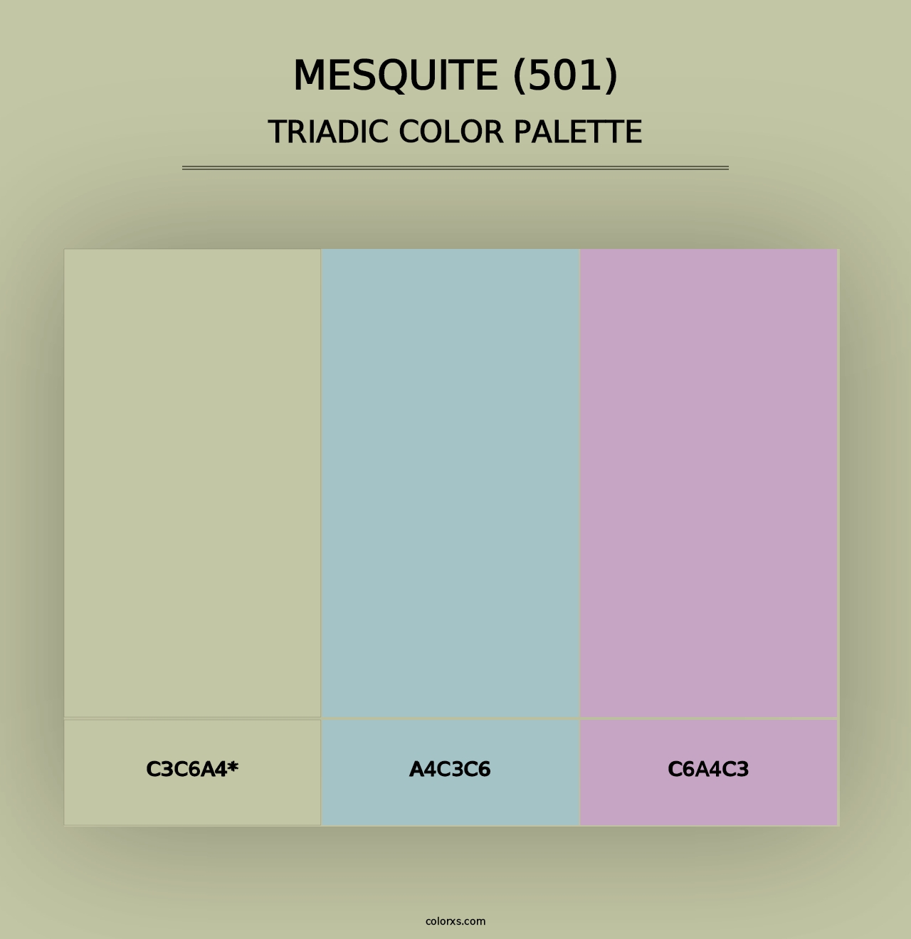 Mesquite (501) - Triadic Color Palette