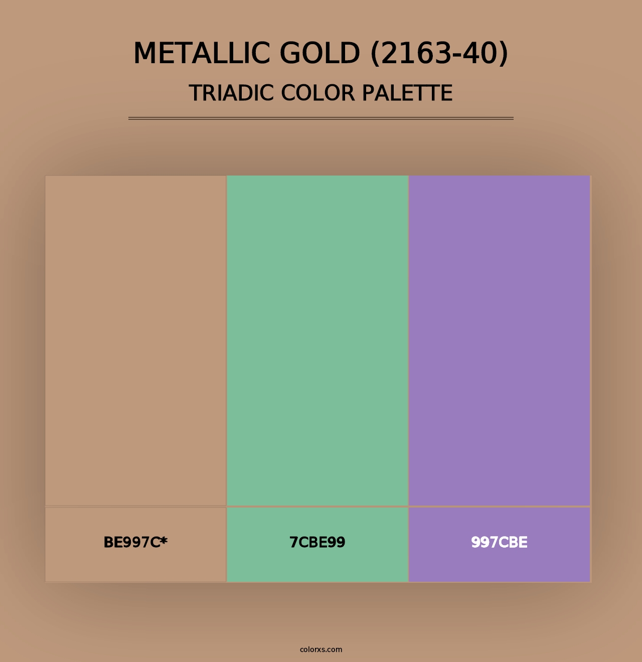 Metallic Gold (2163-40) - Triadic Color Palette