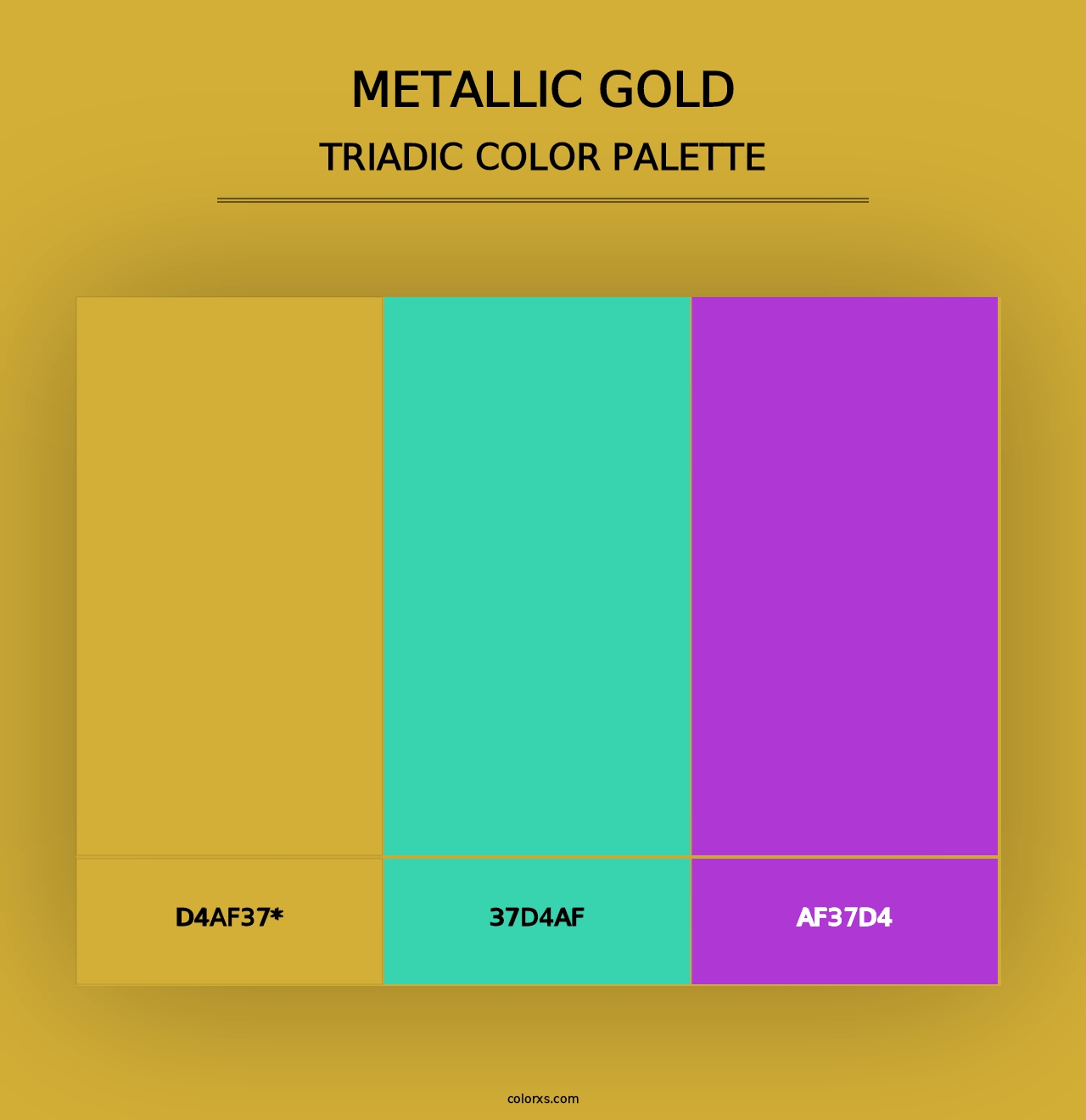 Metallic Gold - Triadic Color Palette