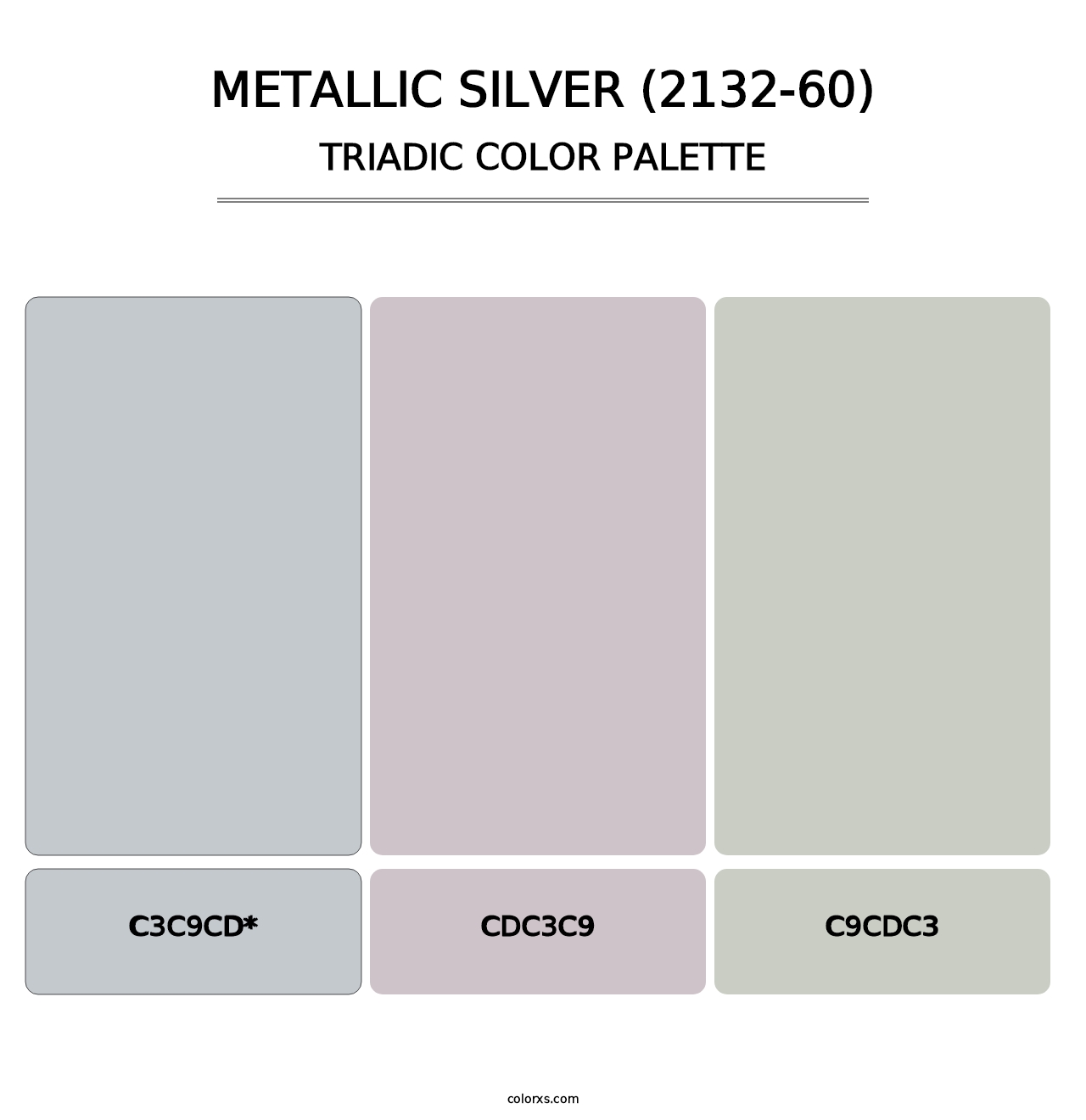 Metallic Silver (2132-60) - Triadic Color Palette