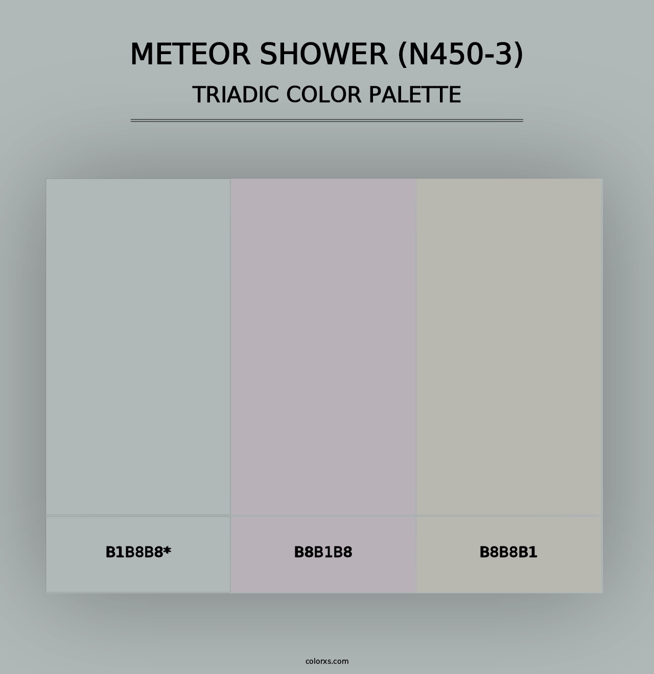 Meteor Shower (N450-3) - Triadic Color Palette