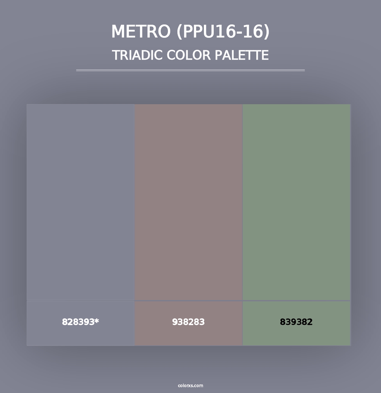 Metro (PPU16-16) - Triadic Color Palette