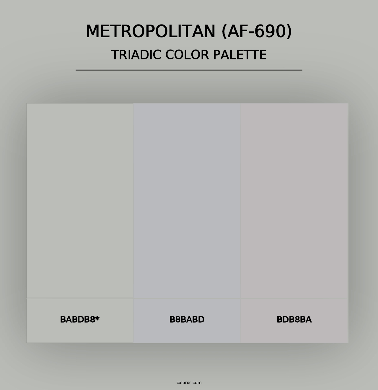 Metropolitan (AF-690) - Triadic Color Palette