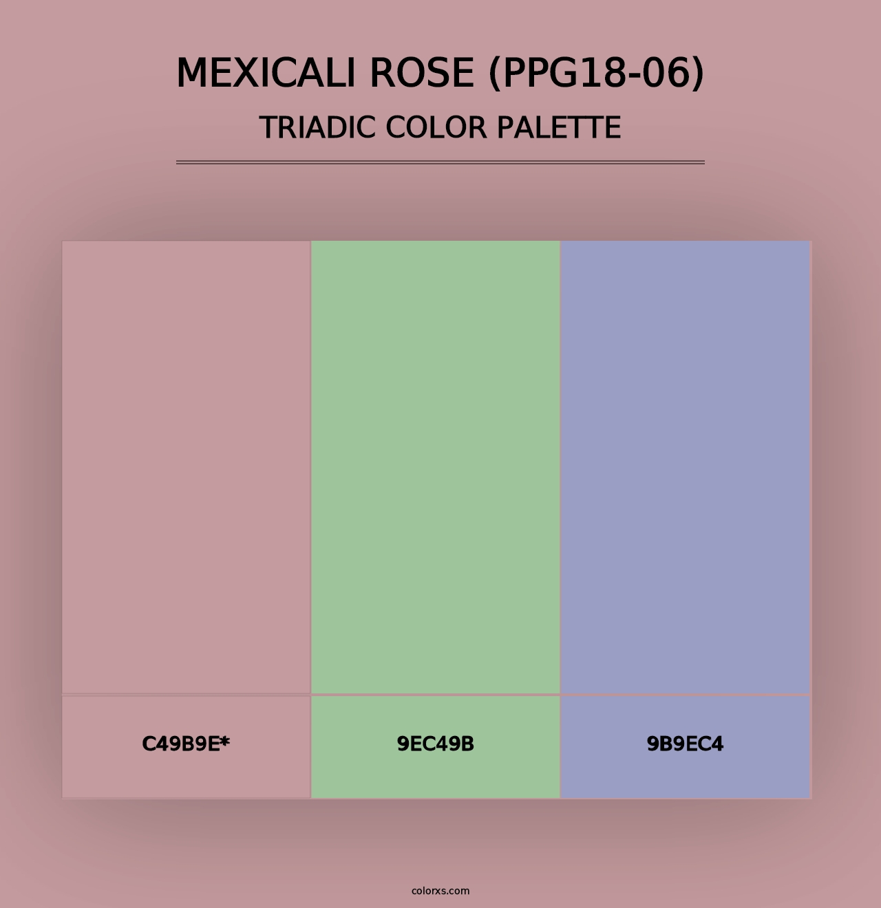 Mexicali Rose (PPG18-06) - Triadic Color Palette