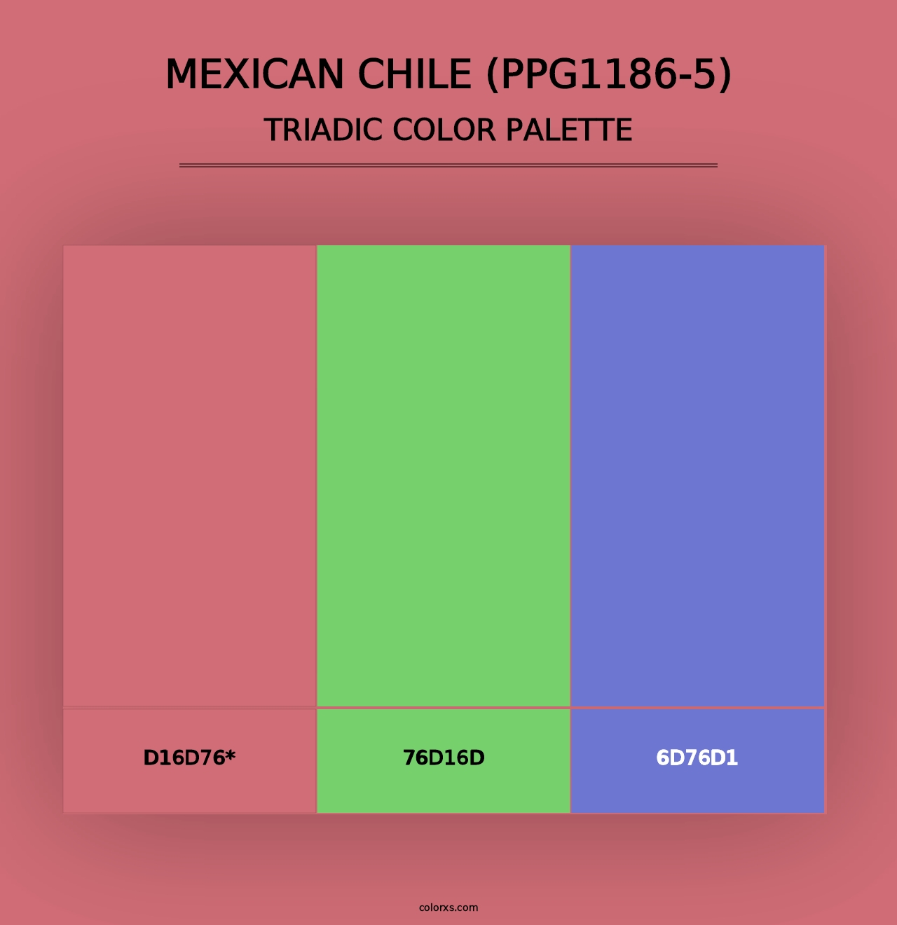 Mexican Chile (PPG1186-5) - Triadic Color Palette