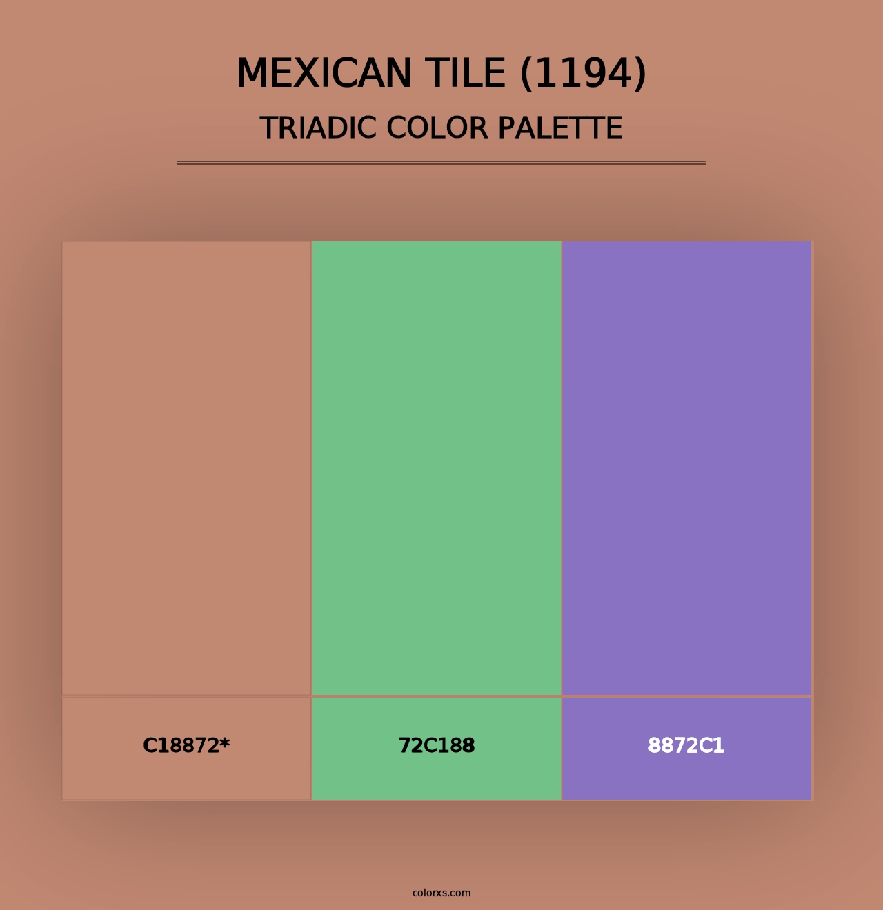 Mexican Tile (1194) - Triadic Color Palette