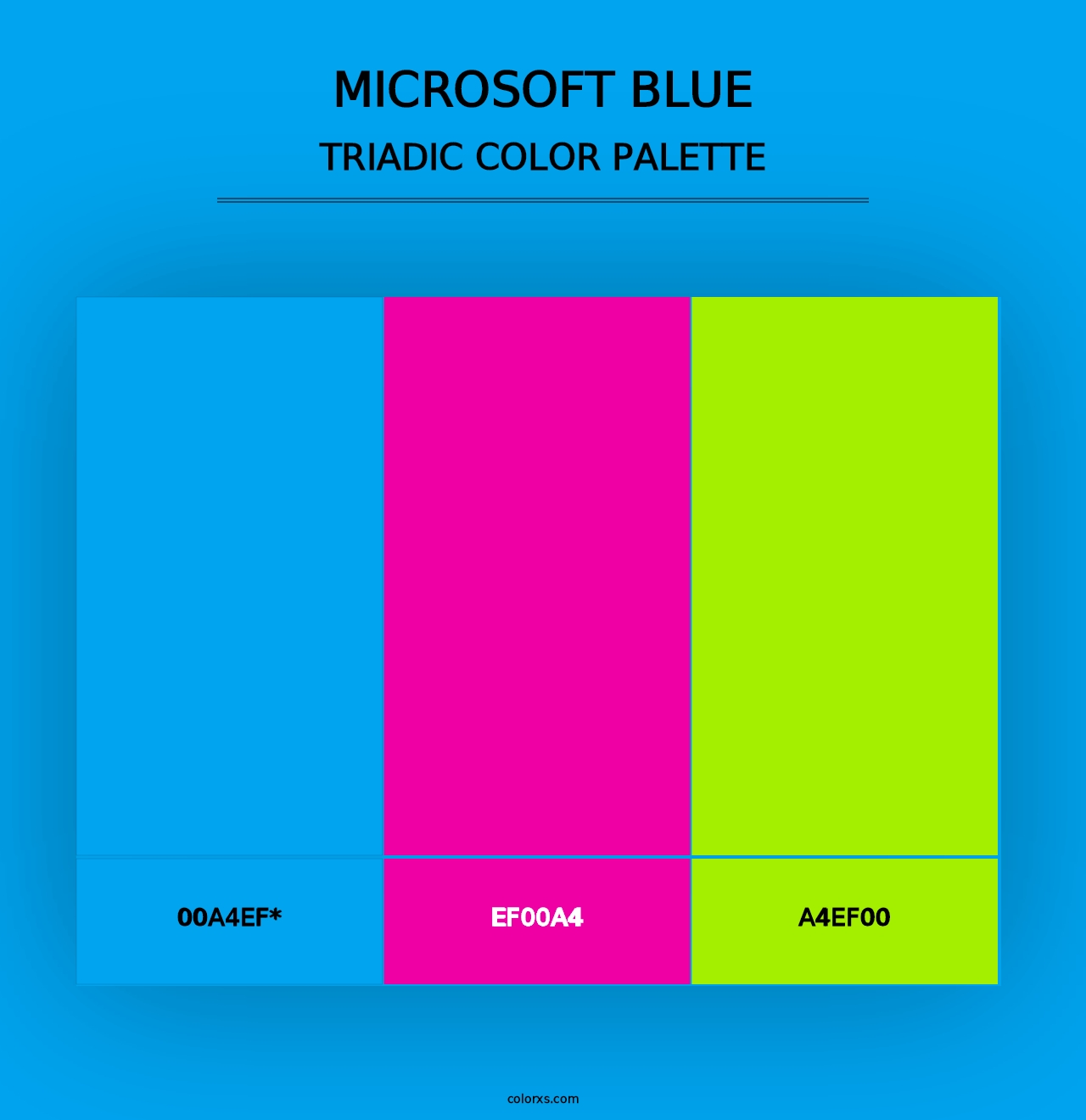 Microsoft Blue - Triadic Color Palette