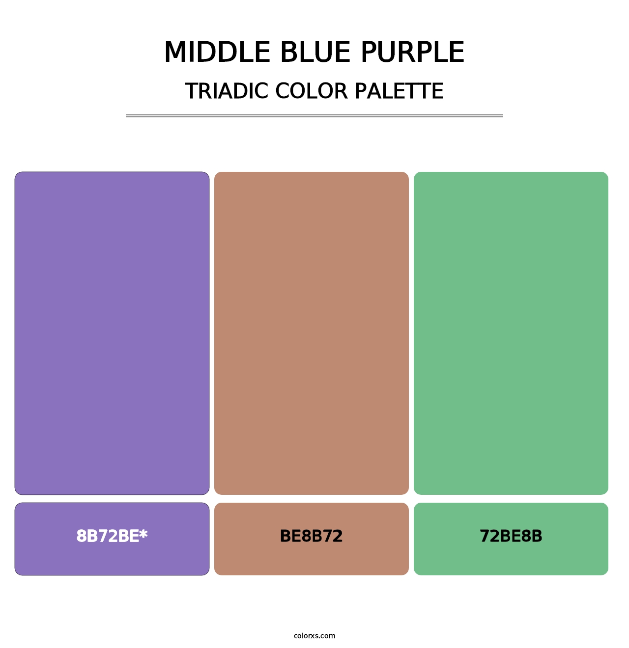 Middle Blue Purple - Triadic Color Palette