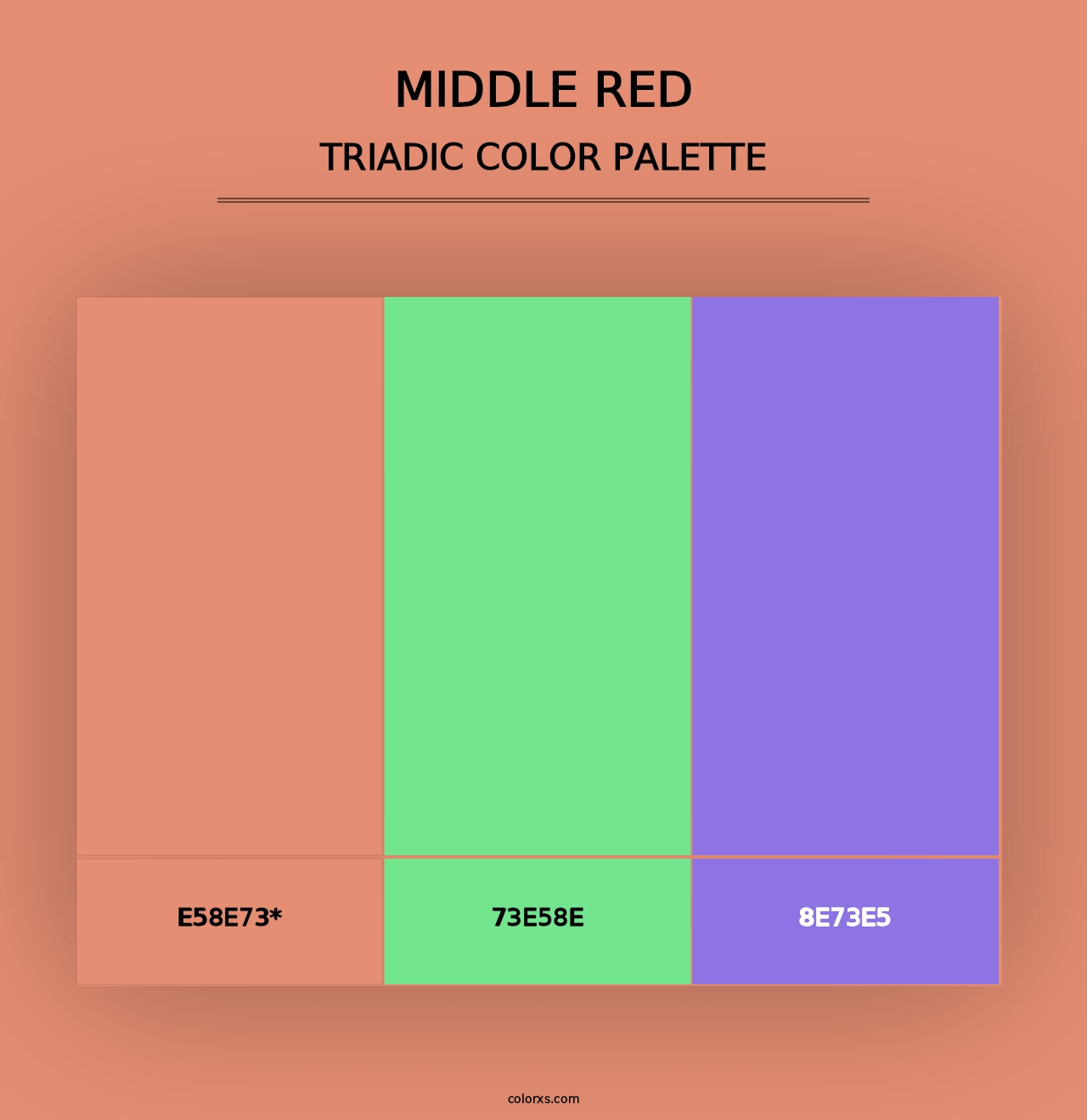 Middle Red - Triadic Color Palette