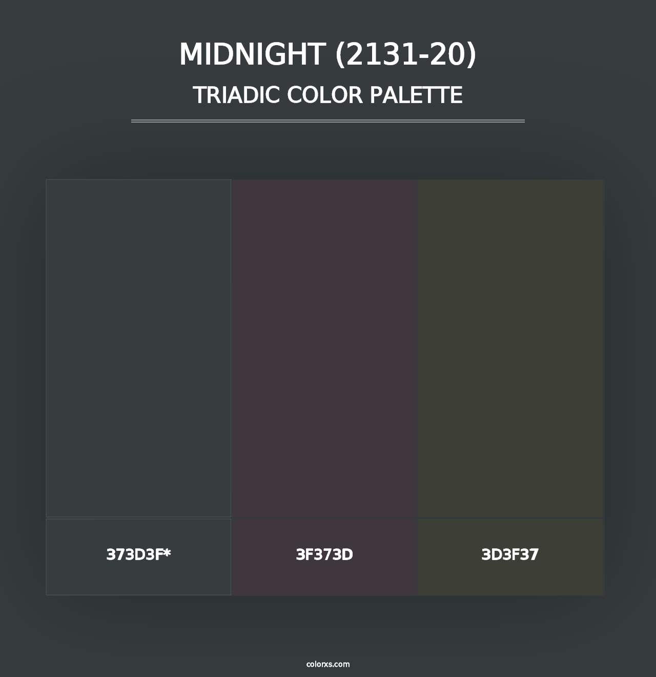 Midnight (2131-20) - Triadic Color Palette