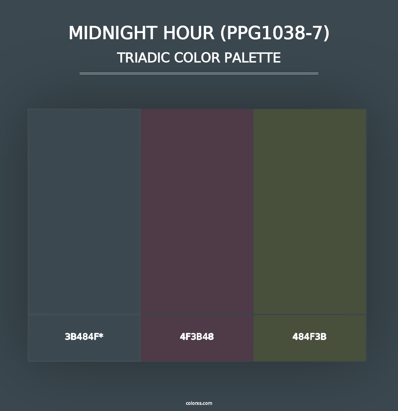 Midnight Hour (PPG1038-7) - Triadic Color Palette