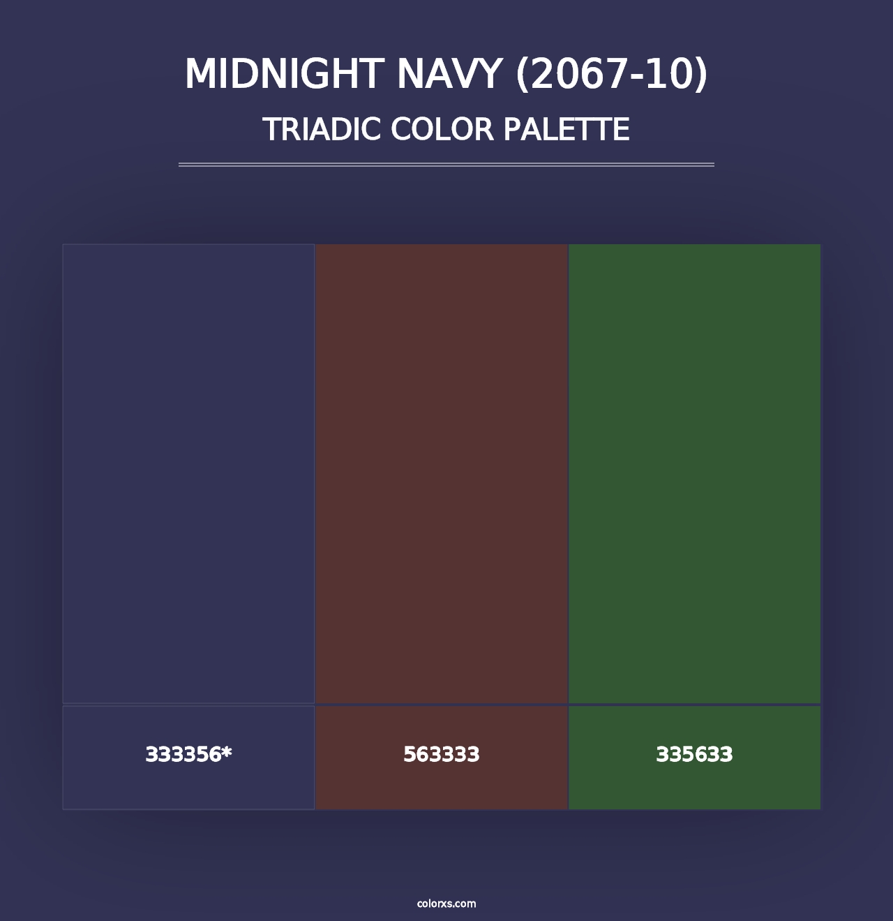 Midnight Navy (2067-10) - Triadic Color Palette