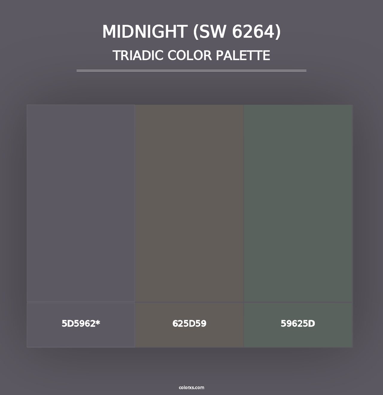 Midnight (SW 6264) - Triadic Color Palette