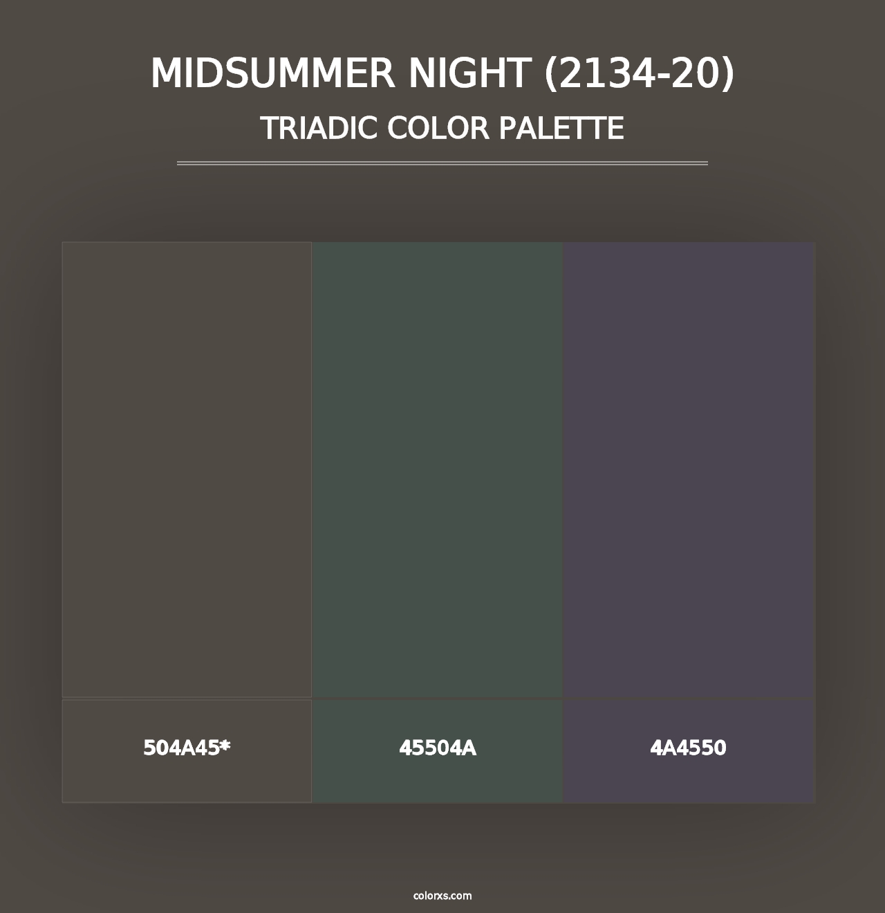 Midsummer Night (2134-20) - Triadic Color Palette