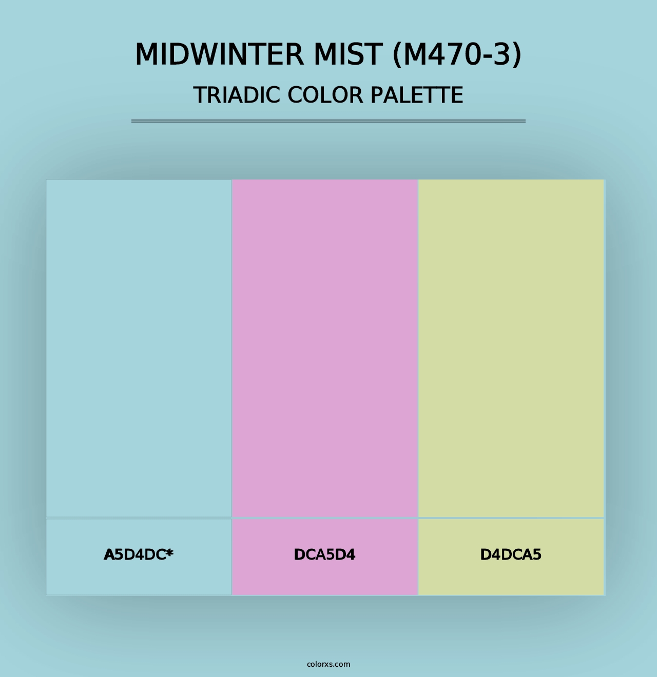 Midwinter Mist (M470-3) - Triadic Color Palette