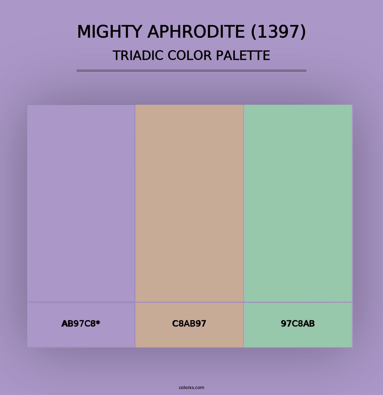 Mighty Aphrodite (1397) - Triadic Color Palette