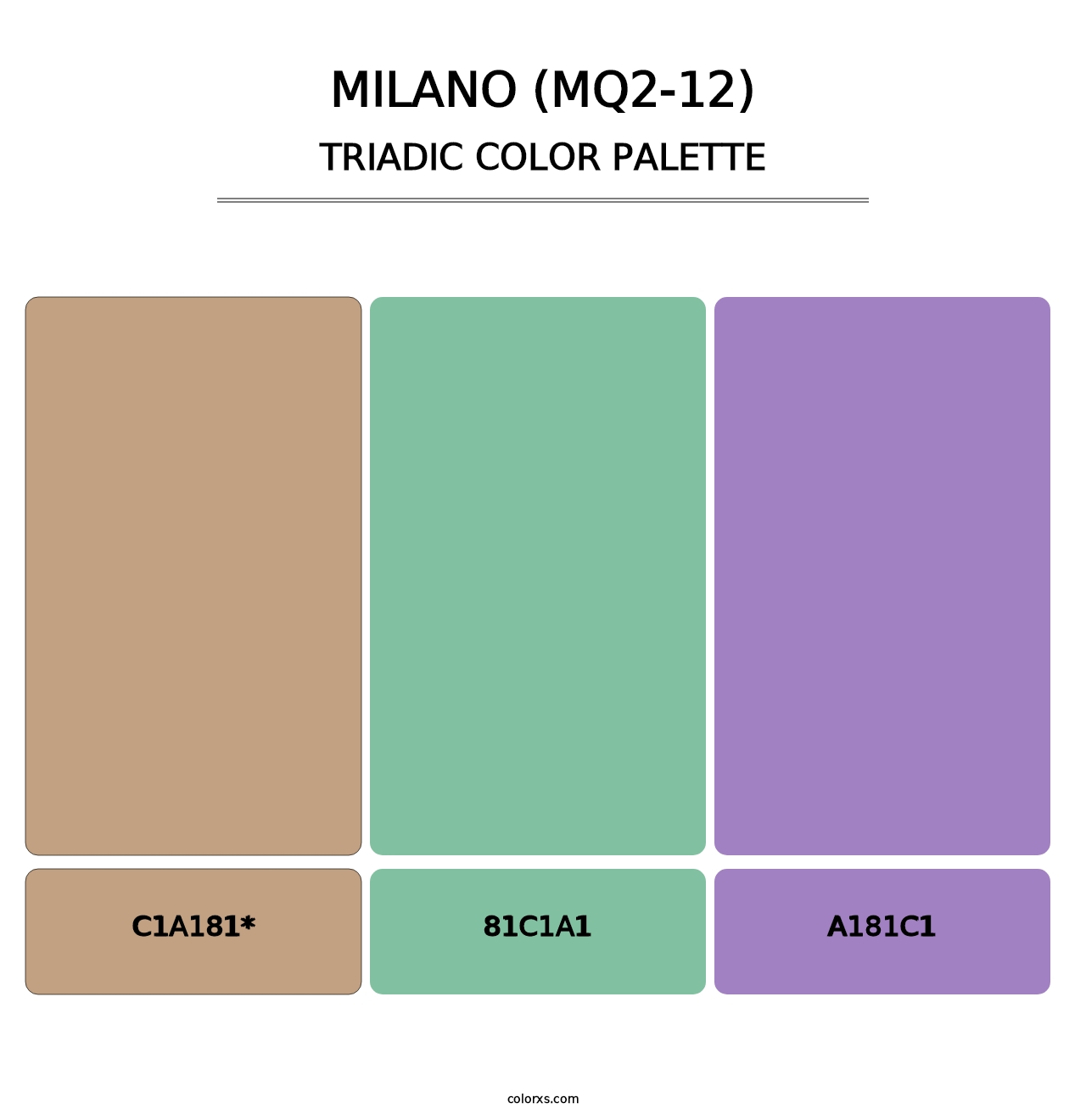 Milano (MQ2-12) - Triadic Color Palette