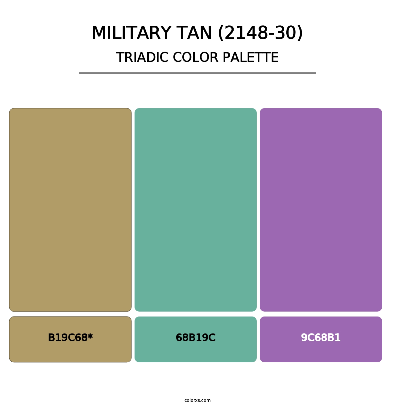 Military Tan (2148-30) - Triadic Color Palette