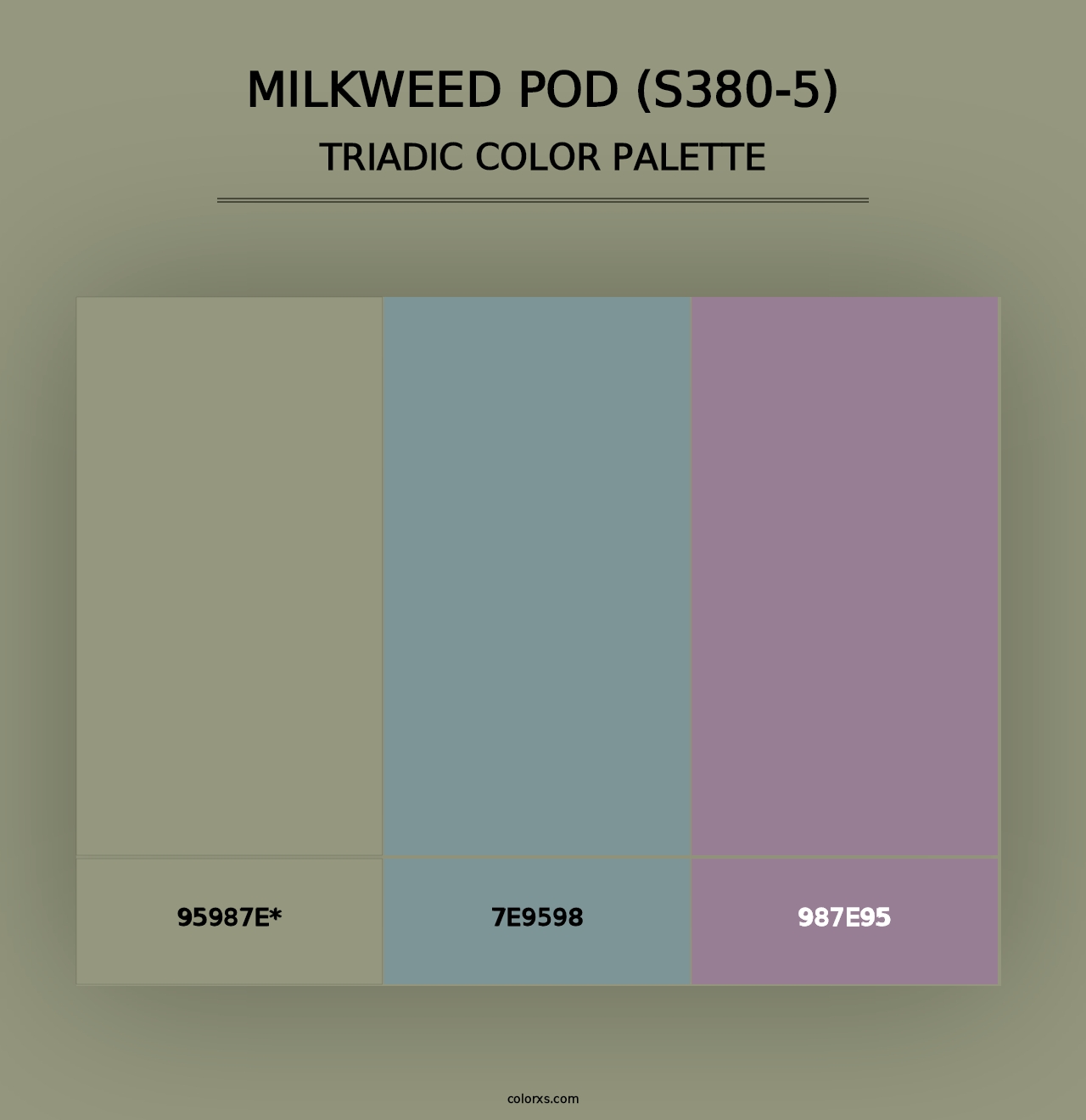 Milkweed Pod (S380-5) - Triadic Color Palette