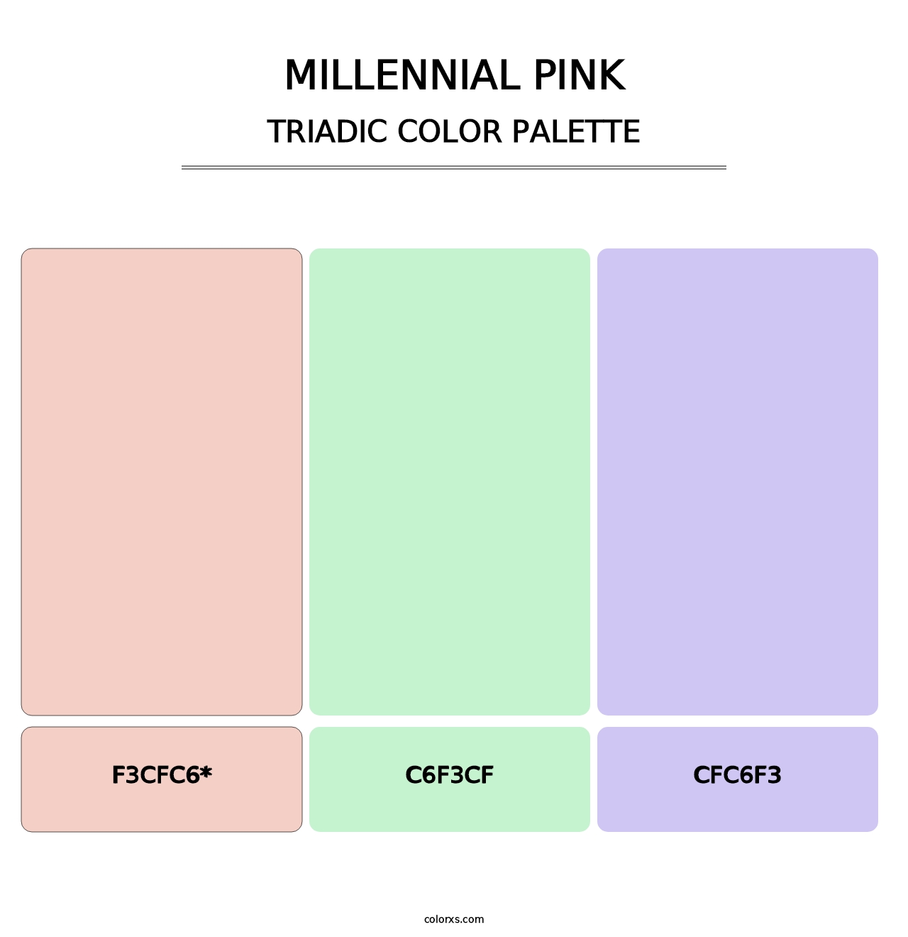 Millennial Pink - Triadic Color Palette