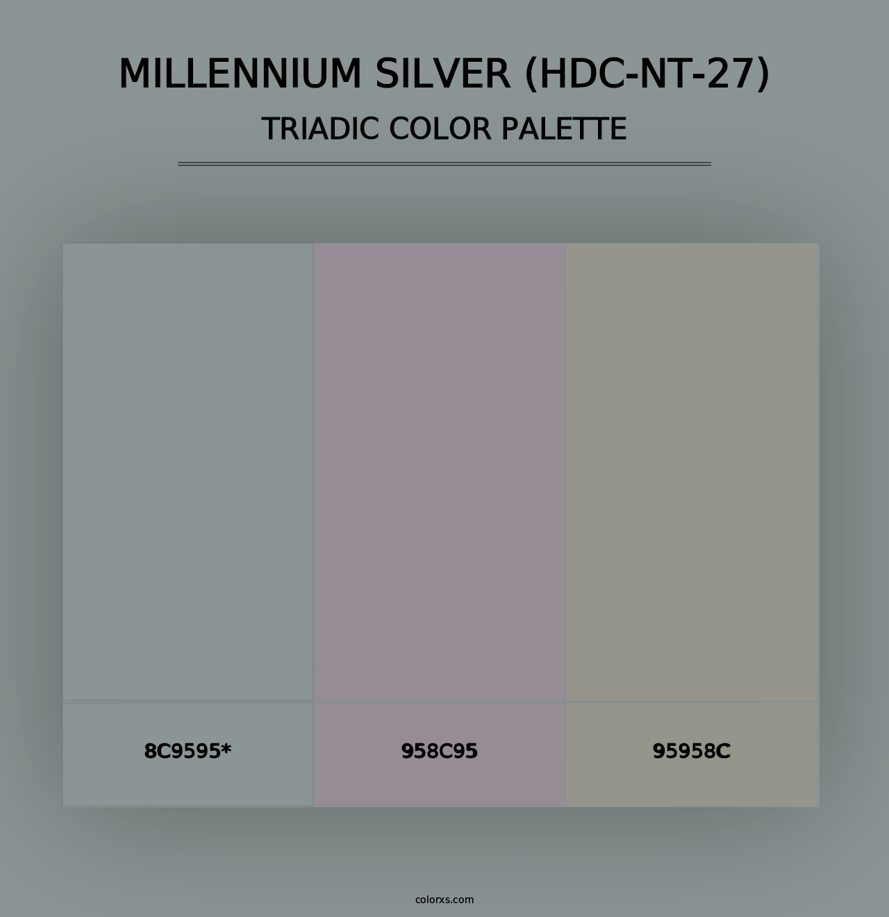 Millennium Silver (HDC-NT-27) - Triadic Color Palette