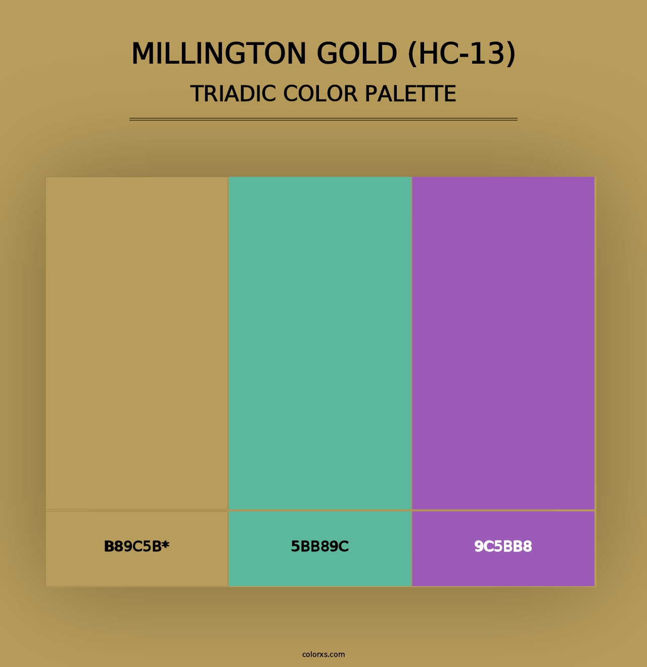 Millington Gold (HC-13) - Triadic Color Palette