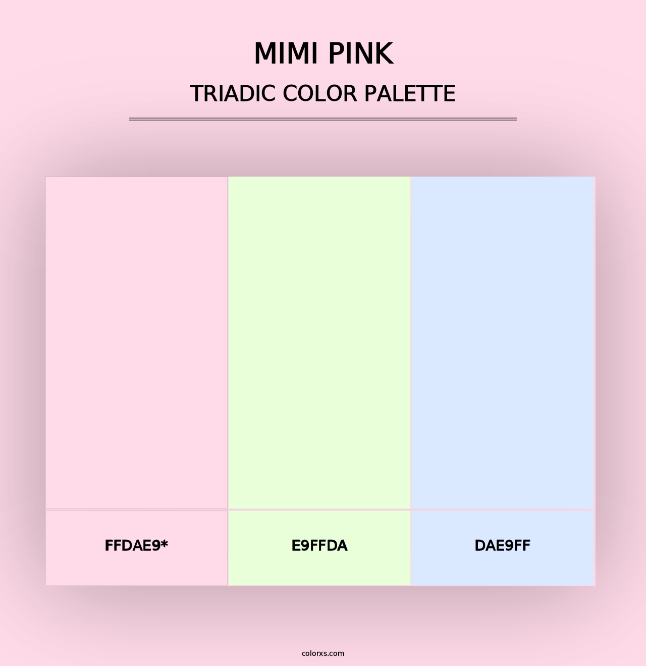 Mimi Pink - Triadic Color Palette