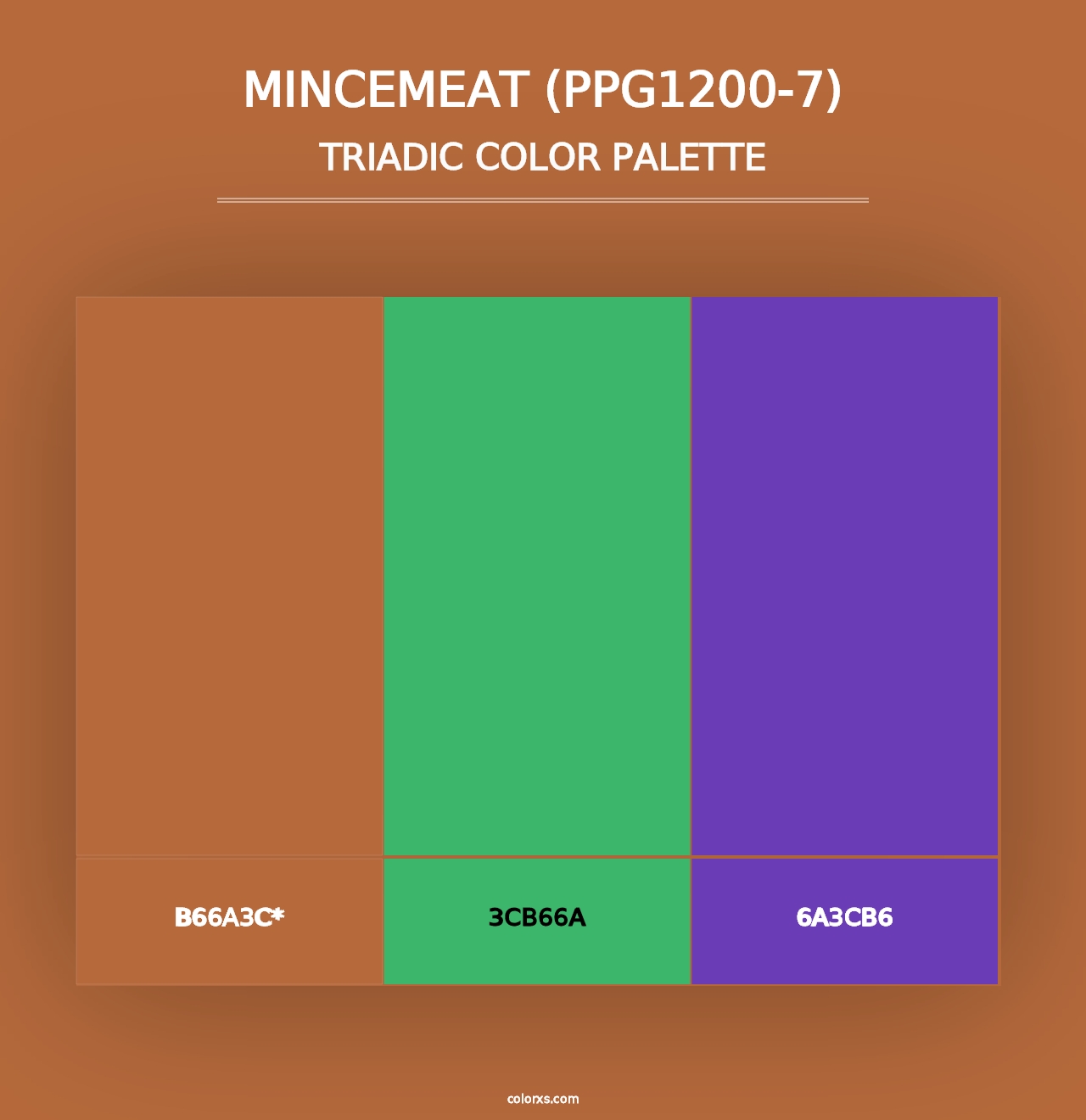 Mincemeat (PPG1200-7) - Triadic Color Palette