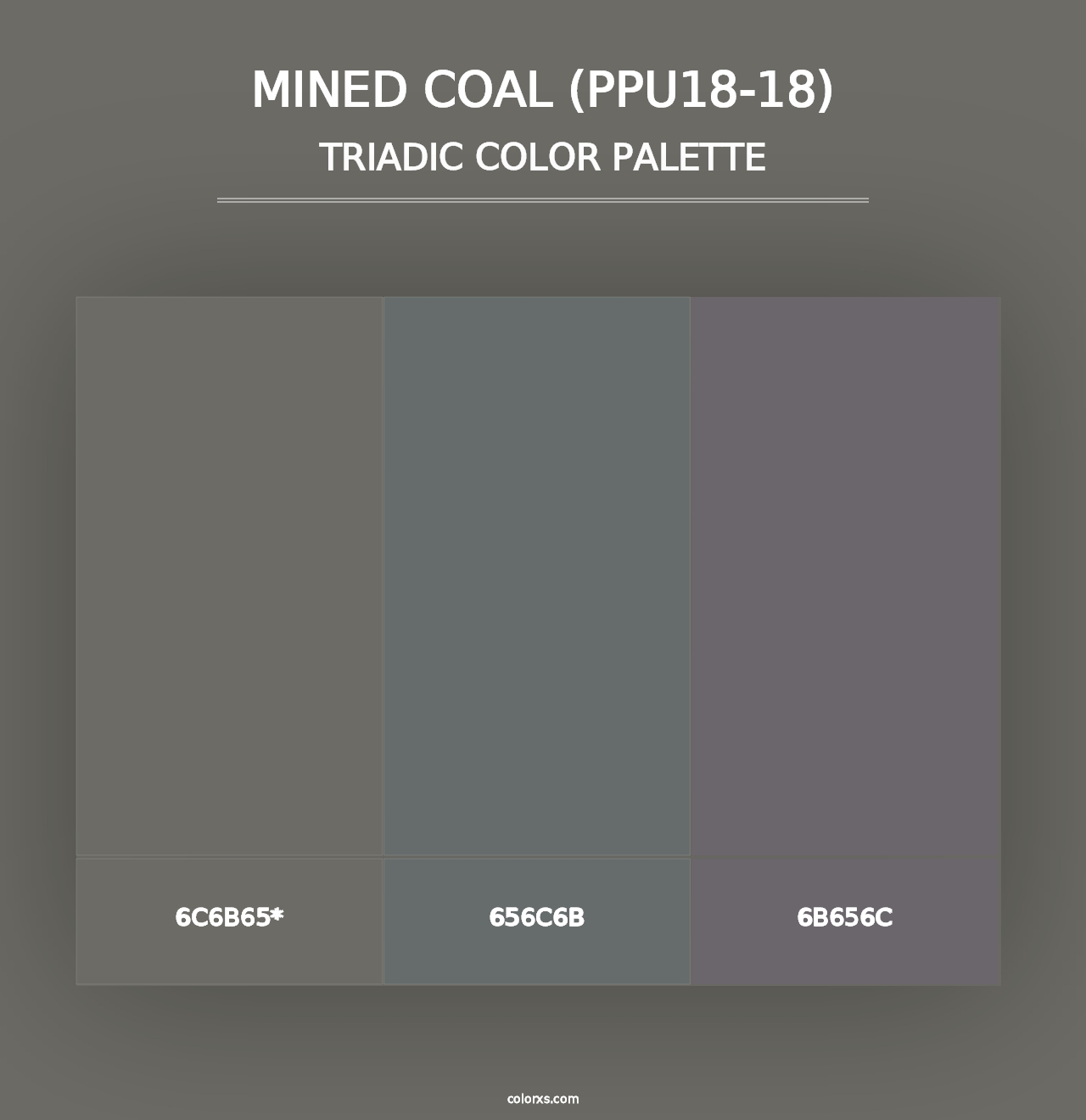 Mined Coal (PPU18-18) - Triadic Color Palette