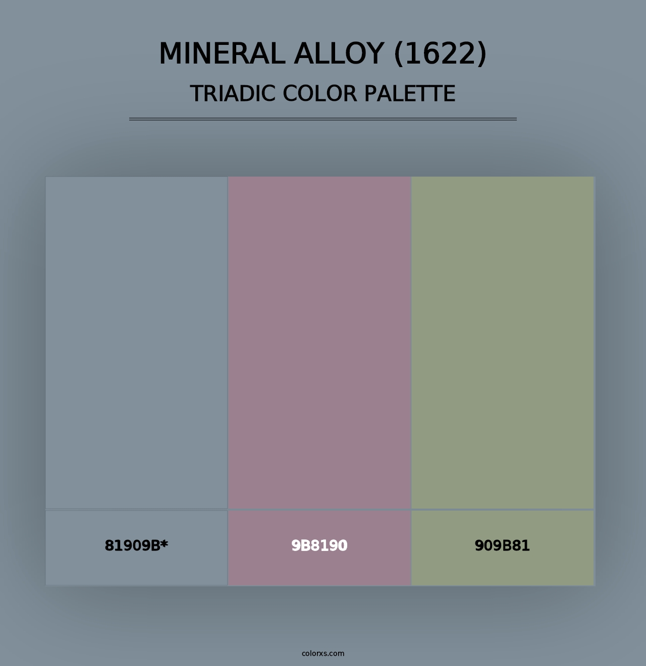 Mineral Alloy (1622) - Triadic Color Palette