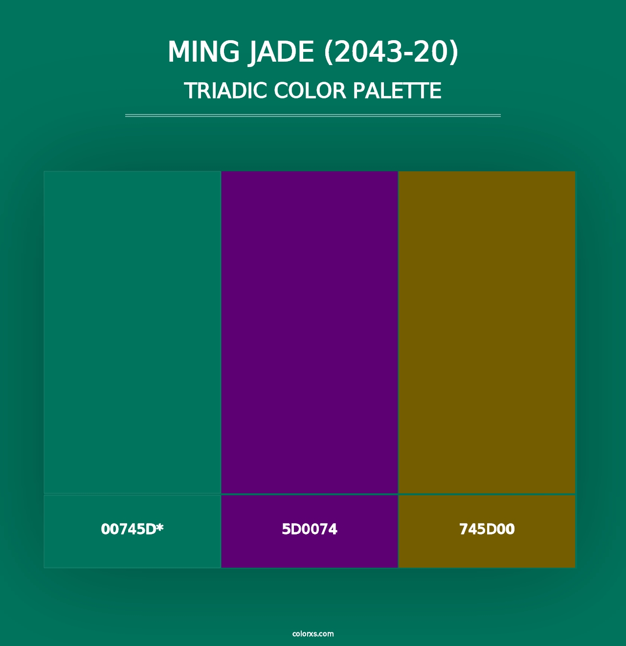 Ming Jade (2043-20) - Triadic Color Palette