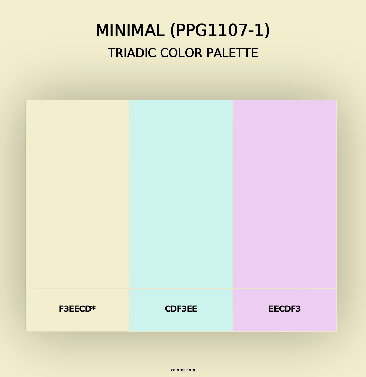 Minimal (PPG1107-1) - Triadic Color Palette