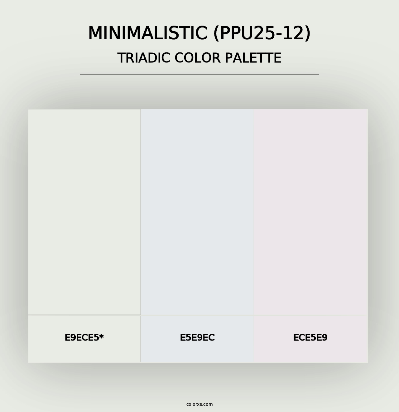 Minimalistic (PPU25-12) - Triadic Color Palette