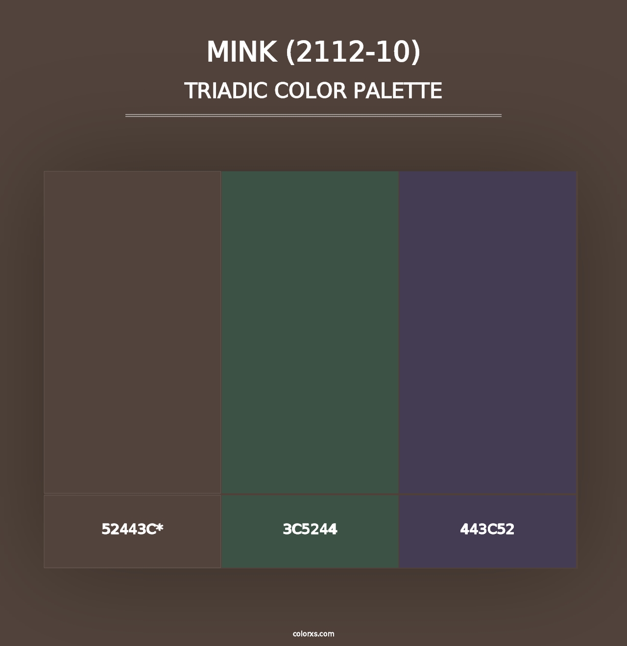 Mink (2112-10) - Triadic Color Palette