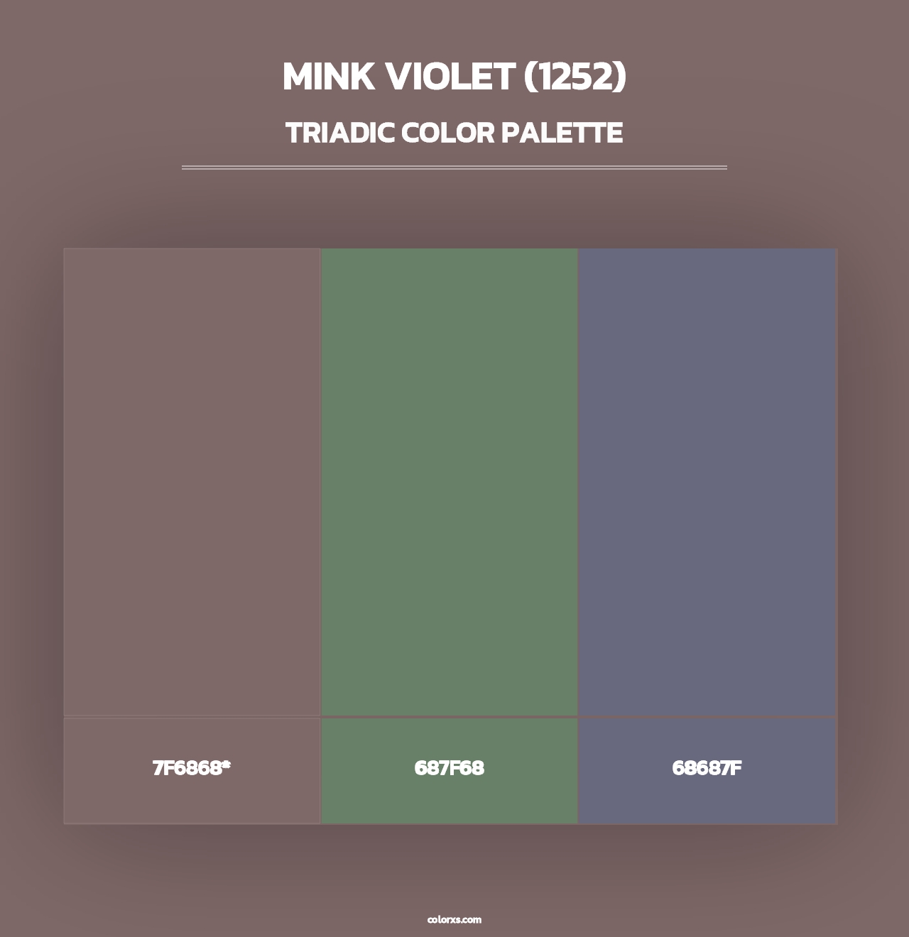 Mink Violet (1252) - Triadic Color Palette