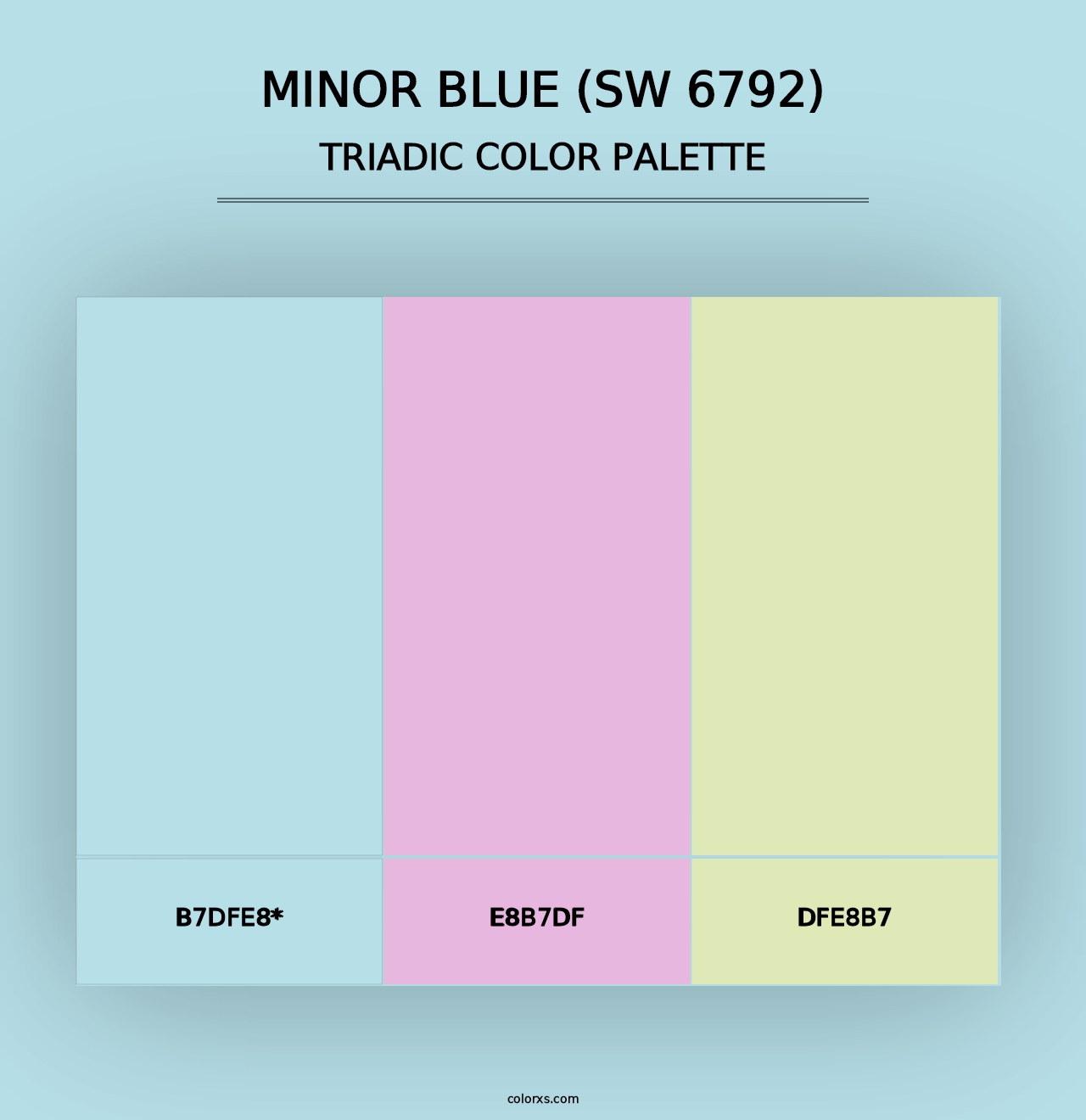 Minor Blue (SW 6792) - Triadic Color Palette