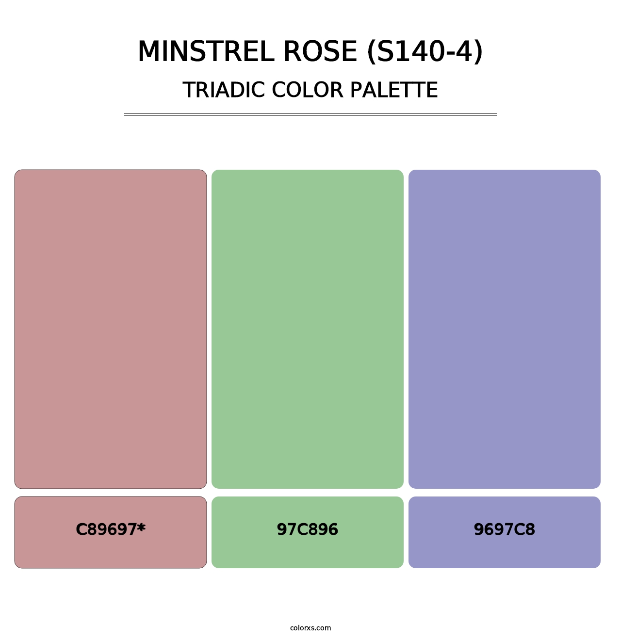 Minstrel Rose (S140-4) - Triadic Color Palette