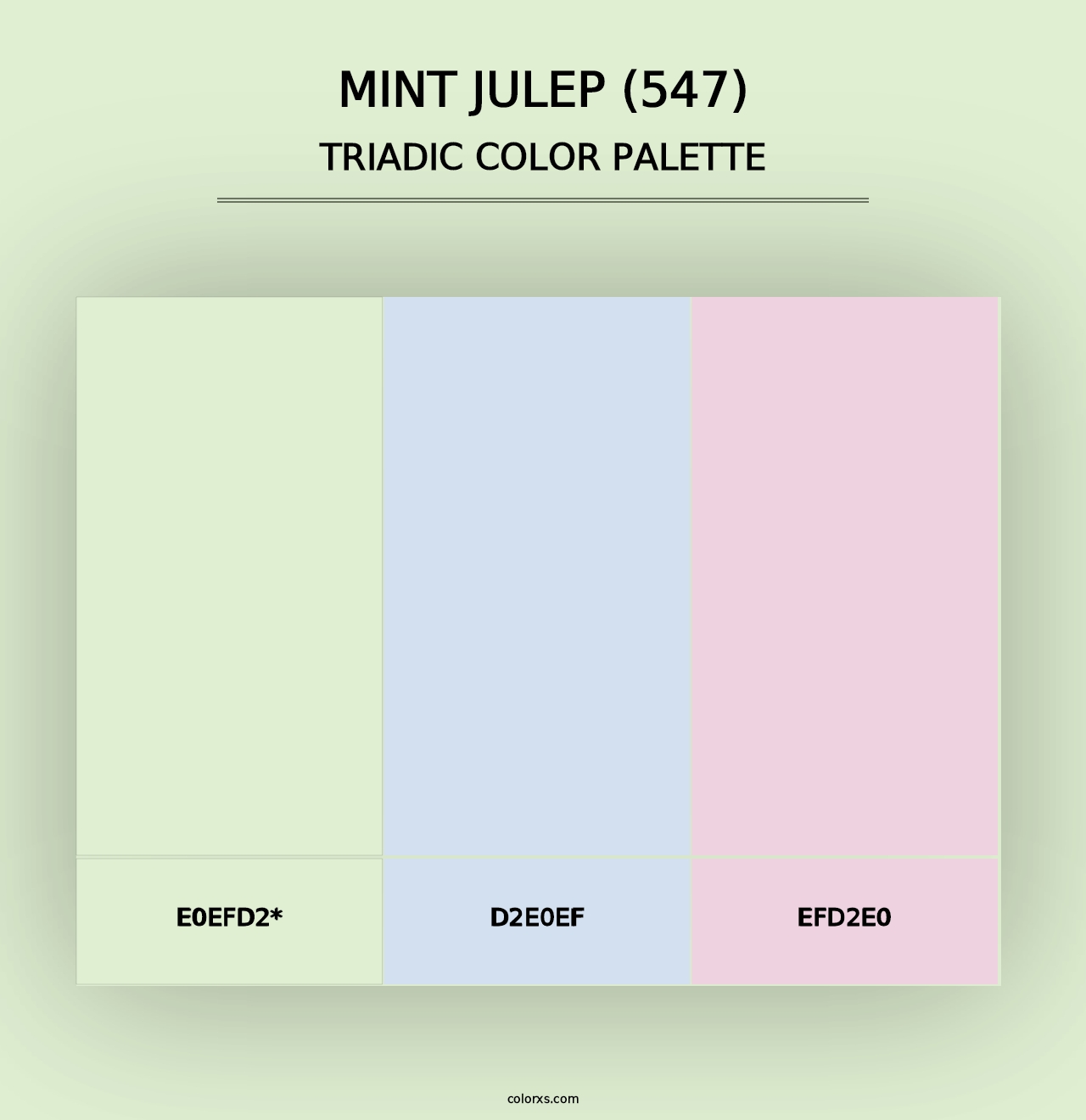 Mint Julep (547) - Triadic Color Palette